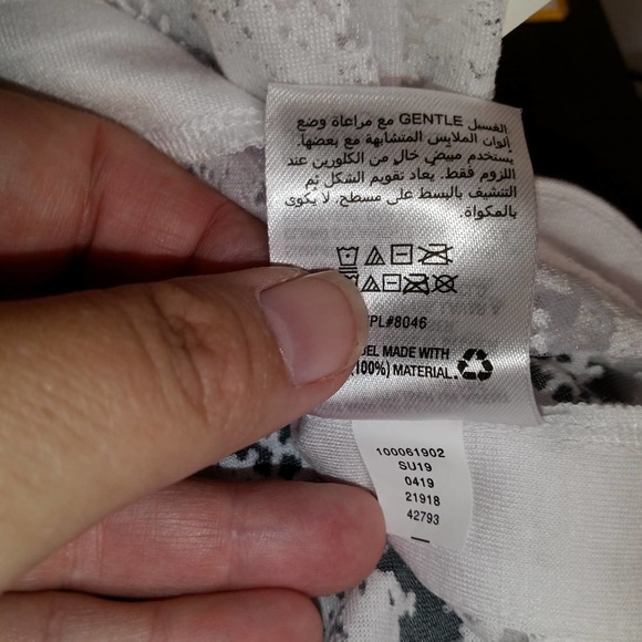 Bar III Sheer Burnout Mesh Top Size S - Picture 6 of 7